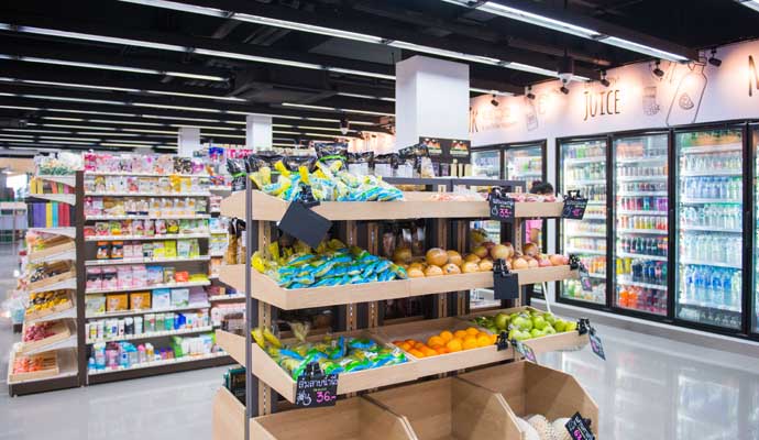 Grocery store interior