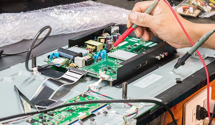 Person restoring electronics device