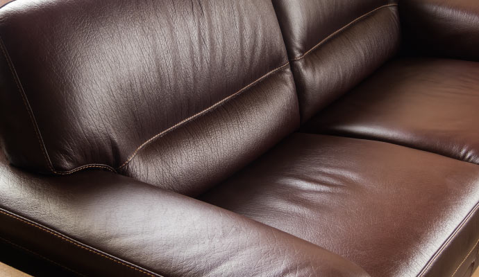 A leather sofa