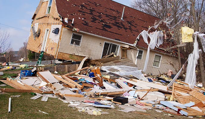 Disaster damaged property