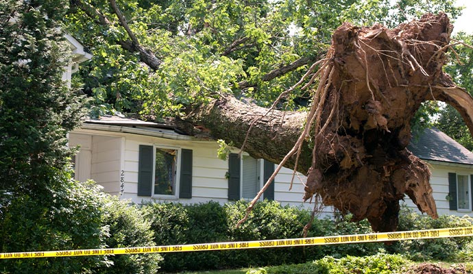 Wind damage property