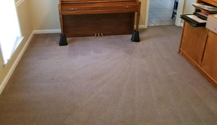 a clean carpet on the floor